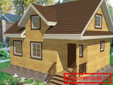 3D праект дома з мансардай