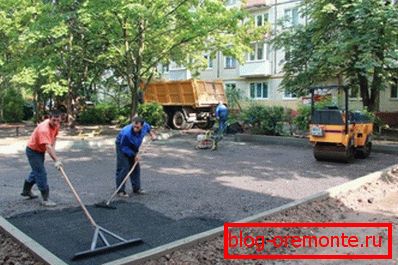 асфальтаванне пляцоўкі асфальтаванне пляцоўкі