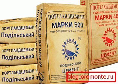 Цэмент розных марак