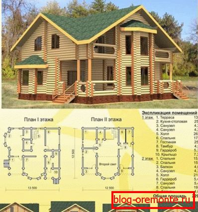 Частка праекта, якая паказвае знешні выгляд будучай канструкцыі і размяшчэнне пакояў у памяшканні Частка праекта, якая паказвае знешні выгляд будучай канструкцыі і размяшчэнне пакояў у памяшканні
