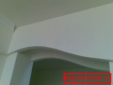 Двайная арка дзвярныя аркі з гіпсокартона