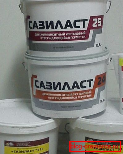 двухкампанентны герметык для бетонных полов Сазиласт