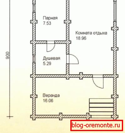 Экалагічна чыстая лазня з бруса 6х9 м Экалагічна чыстая лазня з бруса 6х9 м