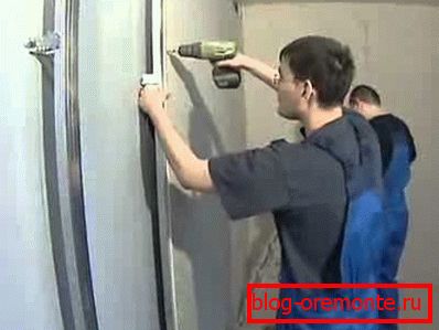 Фіксацыя металічнага каркаса пад ГКЛ патрабуе наяўнасці ў сцяне адтулін Фіксацыя металічнага каркаса пад ГКЛ патрабуе наяўнасці ў сцяне адтулін