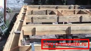Выраб апалубкі для палевага падмурка з ростверком з бетону