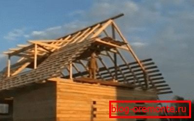 Каркас з лачанне для двухсхільным даху