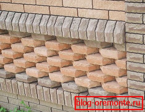 Камбінацыя абліцавальных цэглы
