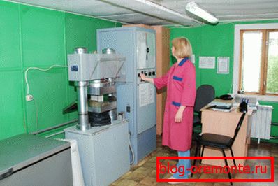 Кантроль бетону ў лабараторыі
