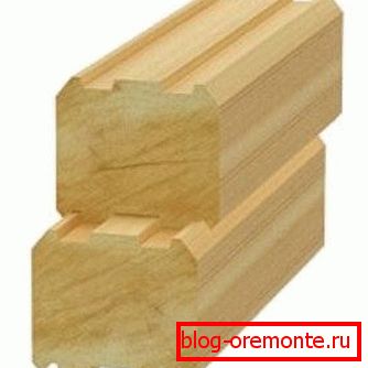 Мацаванне прафіляванага бруса.
