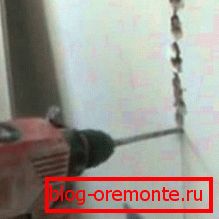 Аматарскае фота, працэсу вырабу штробы з выкарыстаннем звычайнага перфаратара Аматарскае фота, працэсу вырабу штробы з выкарыстаннем звычайнага перфаратара