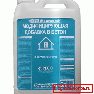 Мадыфікатар для бетонаў Мадыфікатар для бетонаў