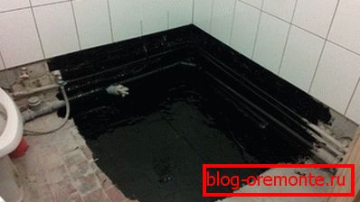 Апрацоўка бітумнай грунтоўкай