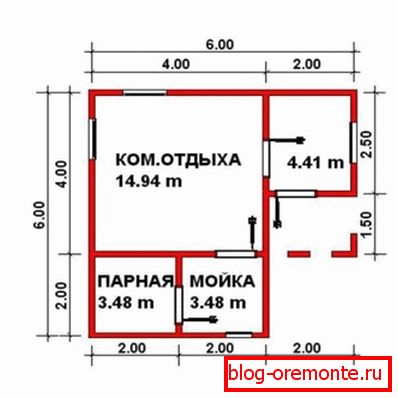 Планіроўка з невялікай мансардай Планіроўка з невялікай мансардай