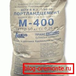 Портландцемент М400 ў мяшку 50 кг Портландцемент М400 ў мяшку 50 кг