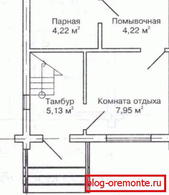 Прыклад праекта будынка з габарытамі 5х5 і дадатковым мансардным памяшканнем Прыклад праекта будынка з габарытамі 5х5 і дадатковым мансардным памяшканнем