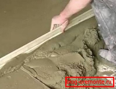 Разравнивание раствора