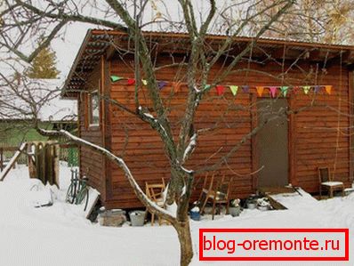 Хлеў з аднасхільным дахам