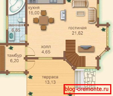 Схема першага паверха Схема першага паверха