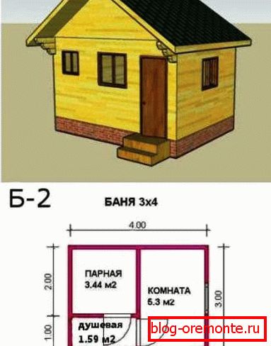 Схема размяшчэння ў памяшканні памерам 3на 4 Схема размяшчэння ў памяшканні памерам 3на 4