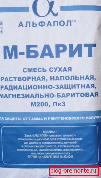 Будаўнічая сумесь з BaSO4 Будаўнічая сумесь з BaSO4