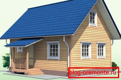 Типовой 3D праект дома з мансардай