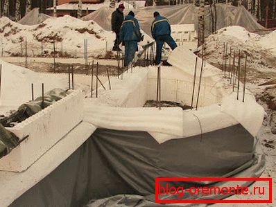 Уцяпленне свежезалитого падмурка Уцяпленне свежезалитого падмурка